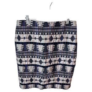 Ann Taylor Multicolor Embellished Pencil Mini Skirt